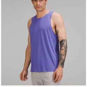 Lululemon Men’s Vibrant Purple Fast and Free Breathe Mesh Tank Slim Fit